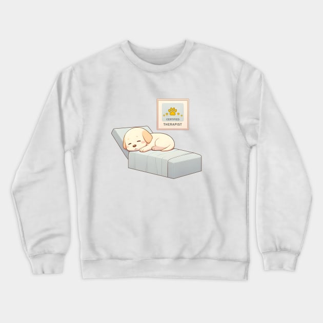 Emotional Support Dog on Duty Crewneck Sweatshirt by Ideal Action